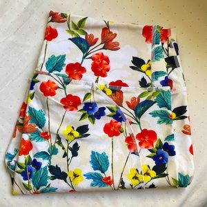 Fabletics high rise training tights yoga pants - floral - XL